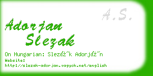 adorjan slezak business card